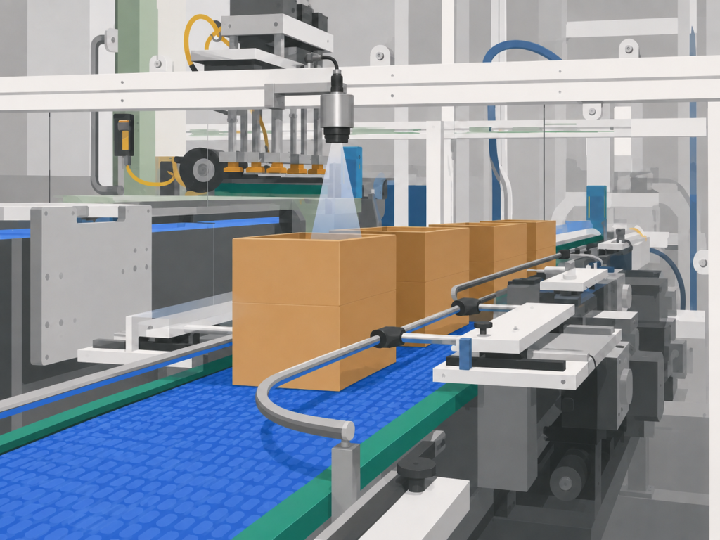 an ultrasonic transducer being used in packaging equipment